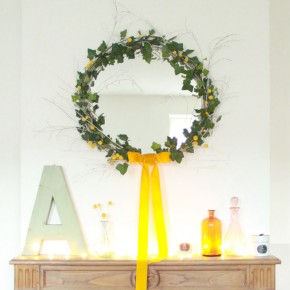 {DIY + CONCOURS} Un miroir / Couronne de Noël